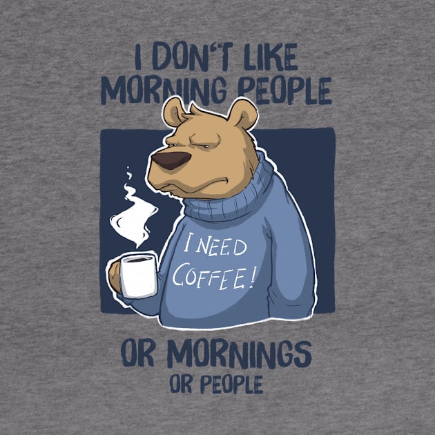 Morning Coffee Bear Grumpy v2 by MBGraphiX